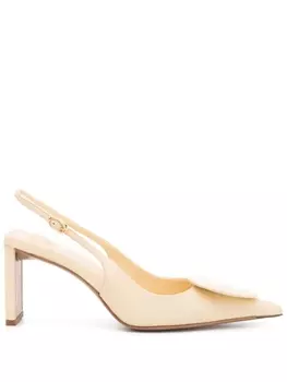 Jacquemus туфли Les Slingbacks Duelo Hautes 80, нейтральный цвет