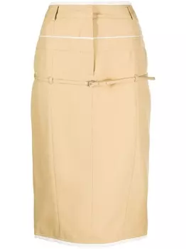 Jacquemus юбка-карандаш La Jupe Caraco, нейтральный цвет