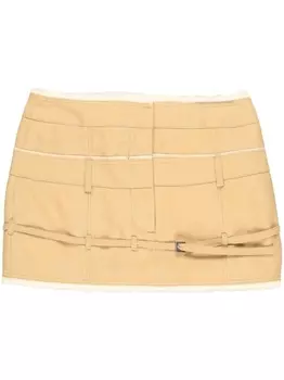 Jacquemus юбка мини Caraco с поясом, нейтральный цвет