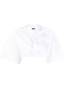 Jacquemus укороченная футболка Bahia, белый