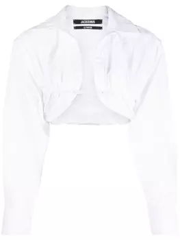 Jacquemus укороченная рубашка Machou, белый