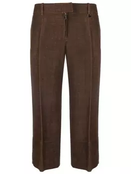 Jacquemus укороченные брюки Le Pantalon Areia, коричневый