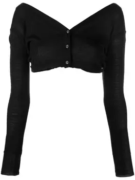 Jacquemus укороченный кардиган на пуговицах, черный