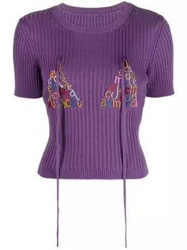 Jacquemus укороченный топ La maille Bikini, фиолетовый