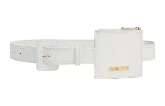Jacquemus Женская поясная сумка из коровьей кожи, белая