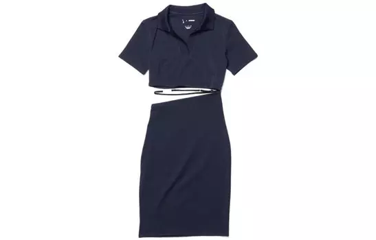 Платье женское Jacquemus x Jacquemus La Robe Polo с короткими рукавами, синий