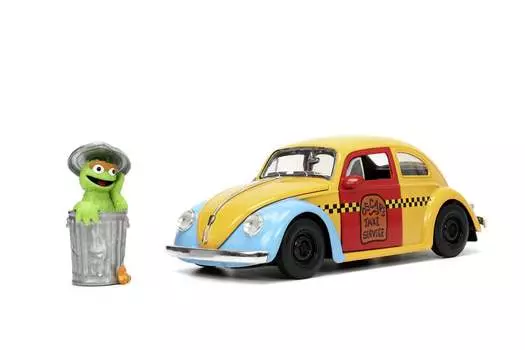 JADA SESAME STREET 1959 VW VOLKSWAGEN BEETLE Beetle + OSKAR ФИГУРКА 1:24 253255059
