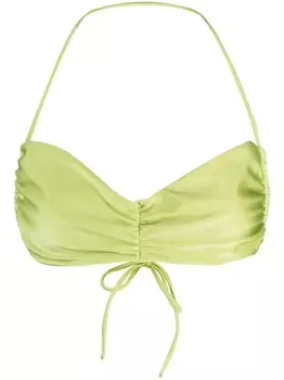 JADE Swim топ бикини Isla со сборками, зеленый