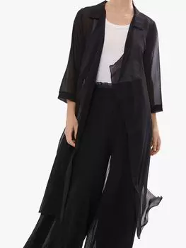 James Lakeland Длинный кардиган со складками на спине, черный