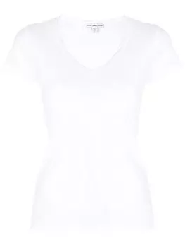 James Perse футболка с фактурной выделкой, белый