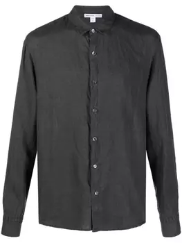 James Perse льняная рубашка с классическим воротником, серый