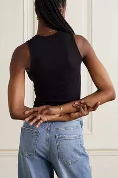 JAMES PERSE Майка Slub из хлопкового джерси, черный