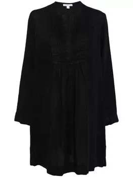 James Perse платье со складками, серый