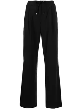 James Perse прямые брюки с кулиской, черный