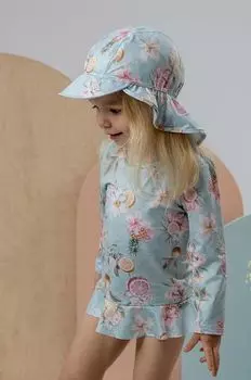 Jamiks Детский купальник с длинными рукавами, бирюзовый