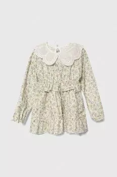 Jamiks Детское хлопковое платье, зеленый