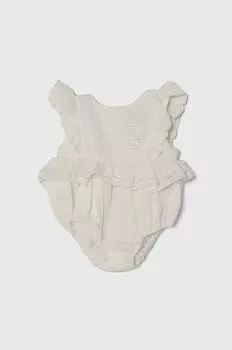 Jamiks Хлопковый детский комбинезон, бежевый