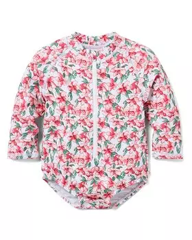 Janie and Jack Baby переработанный купальник-рашгард с цветочным принтом, цвет multi