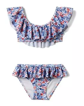 Janie and Jack переработанный цветочный купальник из 2 частей с оборками, цвет multi