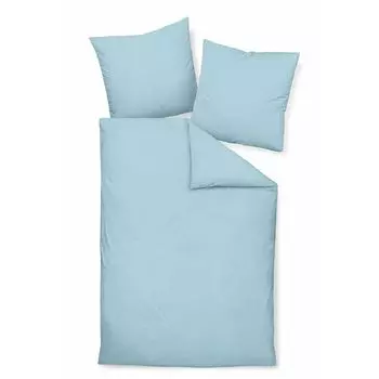 Janine Mako Soft Seersucker однотонное постельное белье из трех предметов, пододеяльник 240 x 220 см, наволочка 80 x 80 c Original Janine