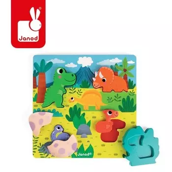 Janod, 3D пазл Прятки Динозавры