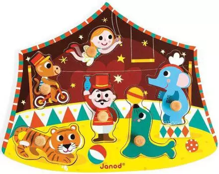 Janod, деревянный пазл «Цирк»