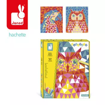 Janod, Креативный набор, Песок, Птицы, Мистерикс 7+