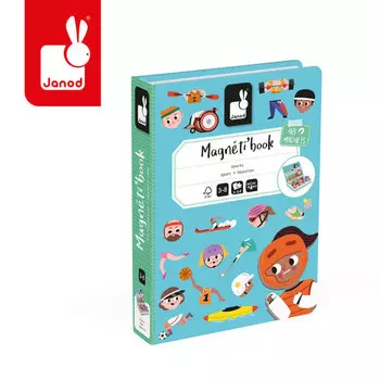 Janod, Магнитный пазл Sport Magnetibook