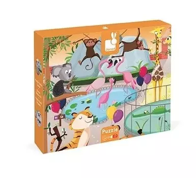 Janod, пазл "Поход в зоопарк", 20 шт.