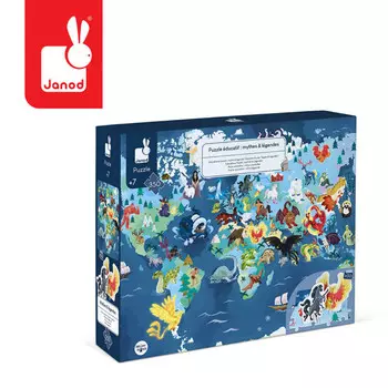 Janod, развивающий пазл с 3D фигурками Легенды и мифы, 350 шт.