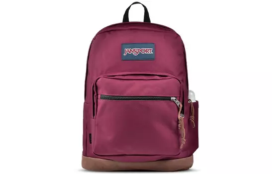 JanSport Рюкзак для ноутбука из полиэстера, средний, унисекс, темно-бордовый