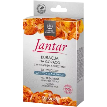 Jantar Z wycigiem z bursztynu горячее средство для сухих и поврежденных волос, 17 мл+15 мл+5 мл/1 набор