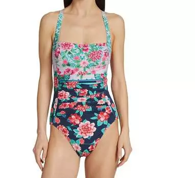 Japer Ruched Цельный купальник в цвете Multi Johnny Was