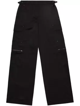 Jason Wu атласные брюки карго широкого кроя, черный