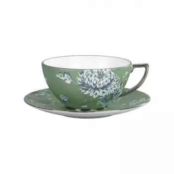 Jasper Conran Chinoiserie Green Чашка кофейная/чайная 0,23 л с блюдцем, 2 предм Wedgwood, зеленый