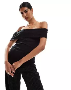 JDY – Черный топ с вырезом с открытыми плечами