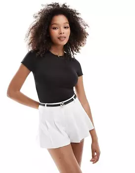 JDY – обтягивающая укороченная футболка черного цвета