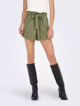 JDY Шорты "JDYSAY MW ЛЬНЯНЫЕ ШОРТЫ WVN NOOS", цвет Kalamata
