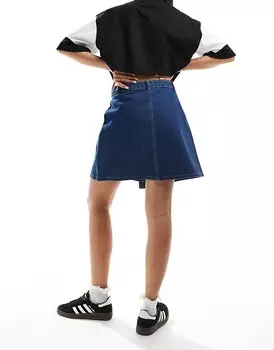 JDY – Синяя асимметричная юбка с завышенной талией