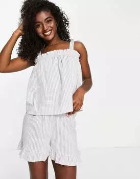 JDY — Топ-фартук кремового цвета с текстурой в тон