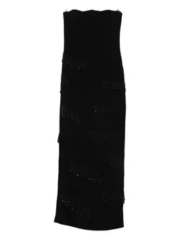 JEAN-LOUIS SABAJI декорированное платье без бретелей, черный
