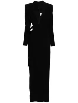 Jean-Louis Sabaji платье строгого кроя с вырезами, черный