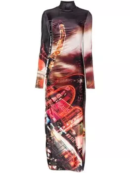 Jean Paul Gaultier бархатное платье макси Pigalle, черный