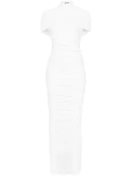 Jean Paul Gaultier двухслойное платье макси, белый