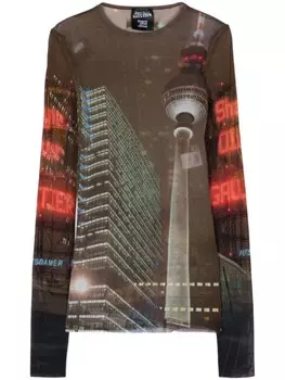 Jean Paul Gaultier футболка с фотопринтом из коллаборации с Shayne Oliver, коричневый