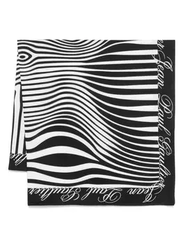 Jean Paul Gaultier парео Mariniere с принтом, черный