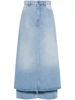 Jean Paul Gaultier прямые джинсы со вставками, синий