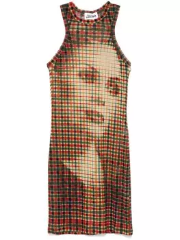 Jean Paul Gaultier сетчатый топ с принтом, желтый