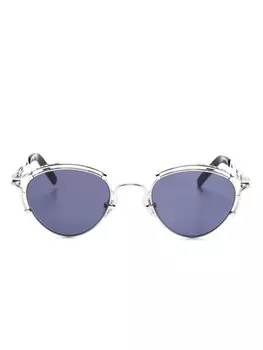 Jean Paul Gaultier солнцезащитные очки с логотипом, серебряный