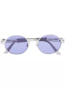 Jean Paul Gaultier солнцезащитные очки в круглой оправе, серебряный
